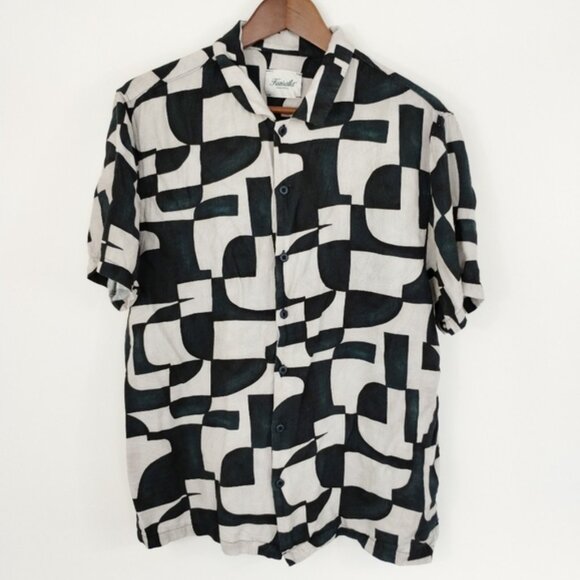 Kuwalla Beach Shirt Abstract Print Shirt Large - Picture 1 of 8